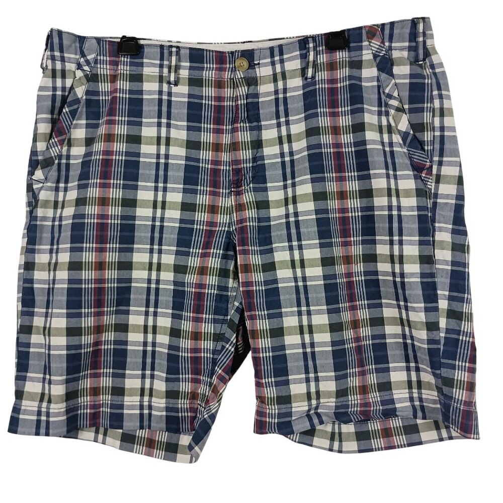 Tommy Hilfiger Shorts Mens 38 Plaid Preppy Casual Chino Madras Dadcore